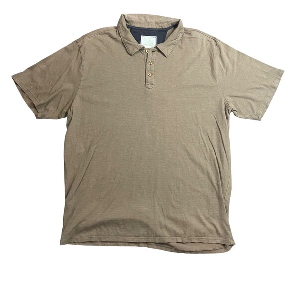 Horny Toad Polo Shirt Men's Size‎ Large 100% Organic Cotton Brown Short Sleeves - Picture 1 of 8